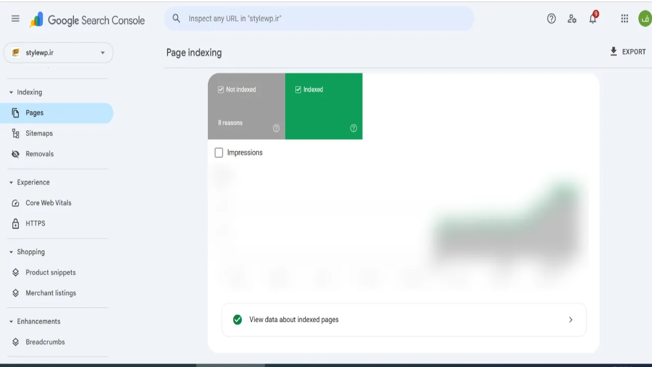 گزارش صفحات (Pages Report) / ایندکس (Indexing)